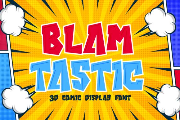 Blamtastic: A Bold 3D Comic Font for Dynamic Designs