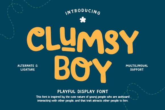 Clumsy Boy: A Playful Display Font for Joyful Designs