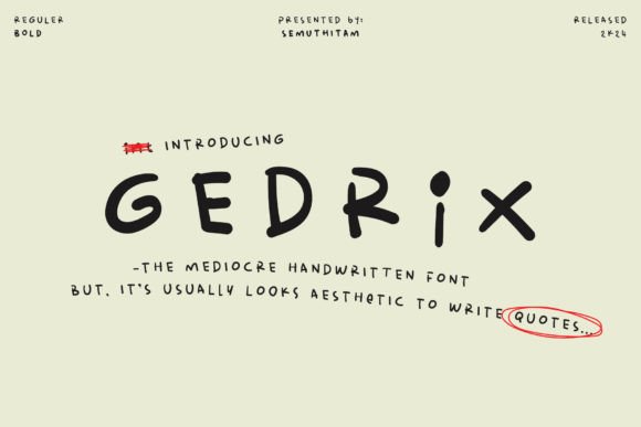 Gedrix: A Playful Display Font for Creative Projects