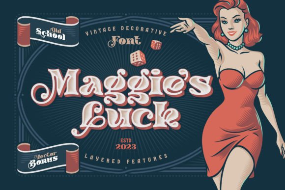 Maggie's Luck: A Vintage Layered Display Font