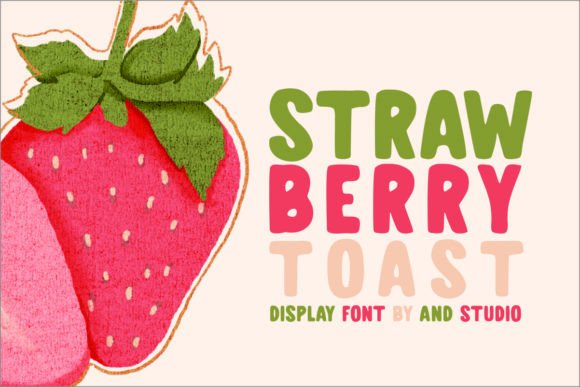 Strawberry Toast: A Sweet Vintage Font for Joyful Designs
