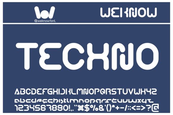 Techno: A Futuristic Display Font for Modern Design