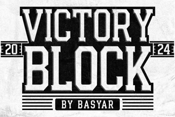 Victory Block: Bold Display Font for Winning Designs