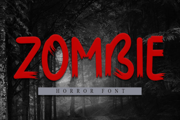 Zombie: A Cool, Tall, Brushed Display Font for Halloween